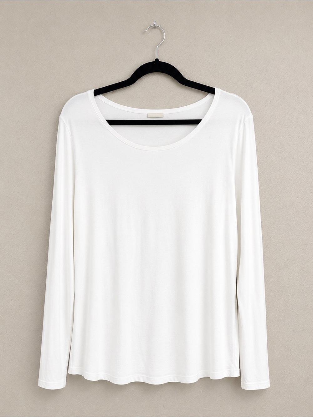Adyson Parker White Scoop Neck Long-Sleeve Top